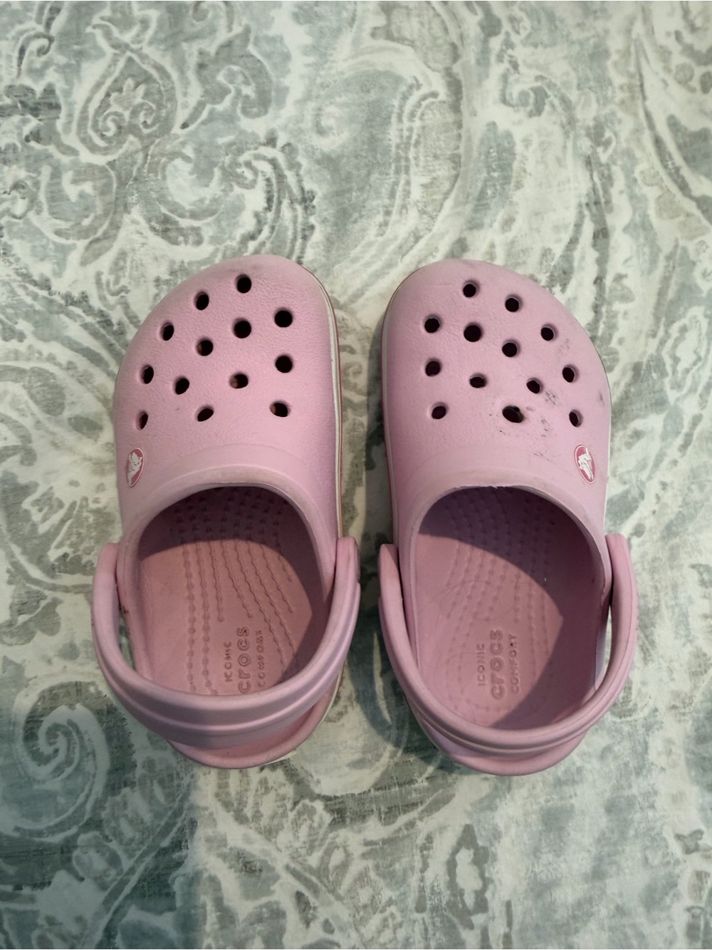 CROCS Kids Pink Classic Clog Shoes